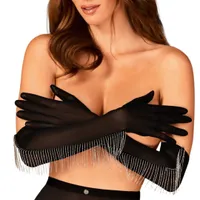 Handschuhe „Milladis“ mit Kettchen-Fransen Handschuhe „Milladis“ mit Kettchen-Fransen