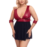 Babydoll aus Wetlook und Mesh Plus Size Babydoll aus Wetlook und Mesh Plus Size