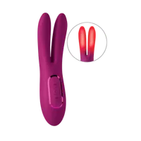 Wärmender Vibrator mit Flexi-Ohren - Ø 3,6 cm Wärmender Vibrator mit Flexi-Ohren - Ø 3,6 cm