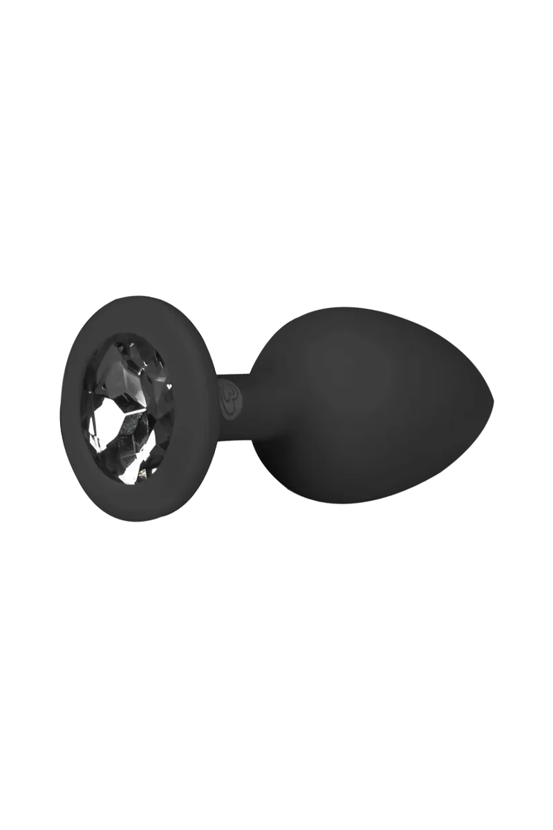 Schwarzer Analplug mit Kristall - S/M/L Schwarzer Analplug mit Kristall - S/M/L