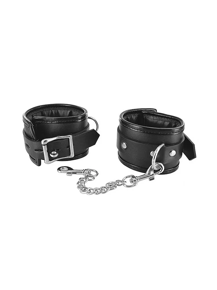 Strict Locking Padded Wristcuffs: Handfesseln, schwarz Strict Locking Padded Wristcuffs: Handfesseln, schwarz