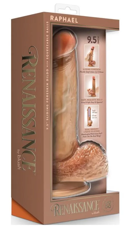 Blush - Renaissance Raphael Dildo mit Verschiebbarem Vorhaut - 24 cm – Bild 4