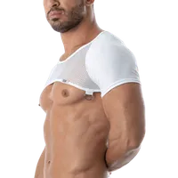 Schulter Harness Shirt mit Netz weiß Schulter Harness Shirt mit Netz weiß