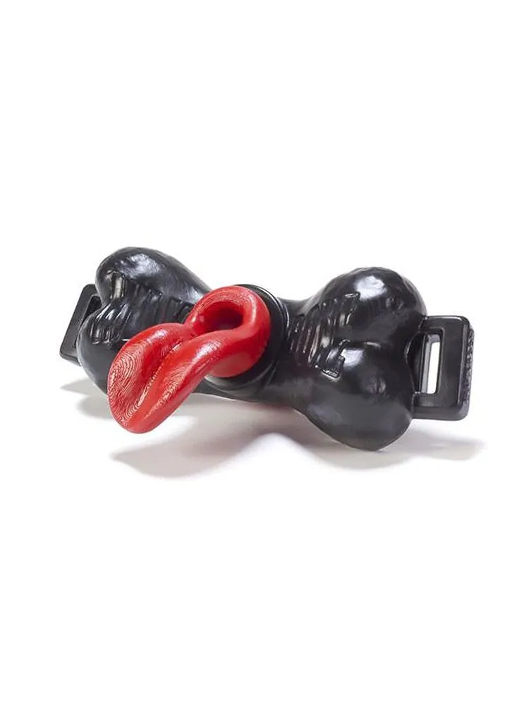 Milkbone Gag with Tongue Insert: Silikon-Knebel mit Zunge, schwarz/rot Milkbone Gag with Tongue Insert: Silikon-Knebel mit Zunge, schwarz/rot