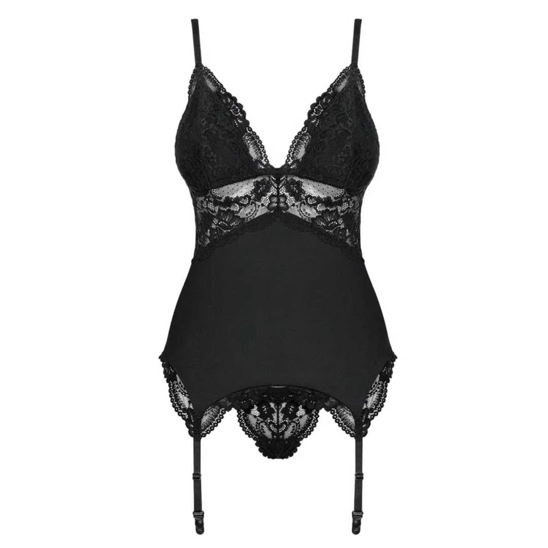 Strapshemd mit Spitze plus String – Bild 4