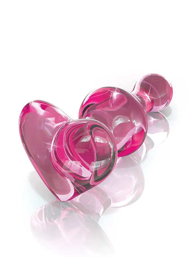 Icicles No 75: Glas-Analplug, rosa Icicles No 75: Glas-Analplug, rosa