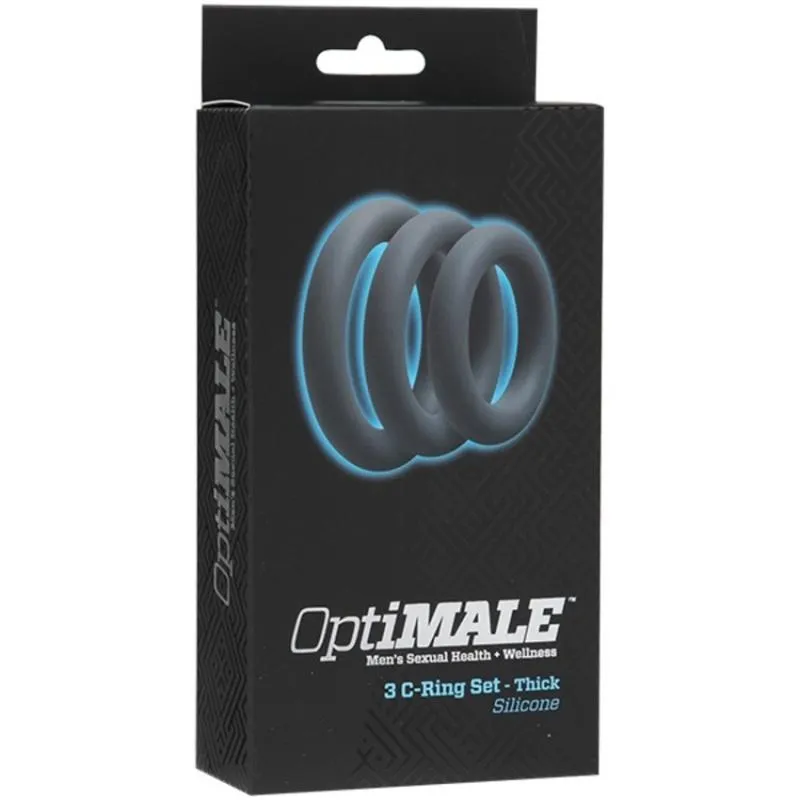 Doc Johnson - OptiMALE 3 C-Ring Set Dick - Grau – Bild 2