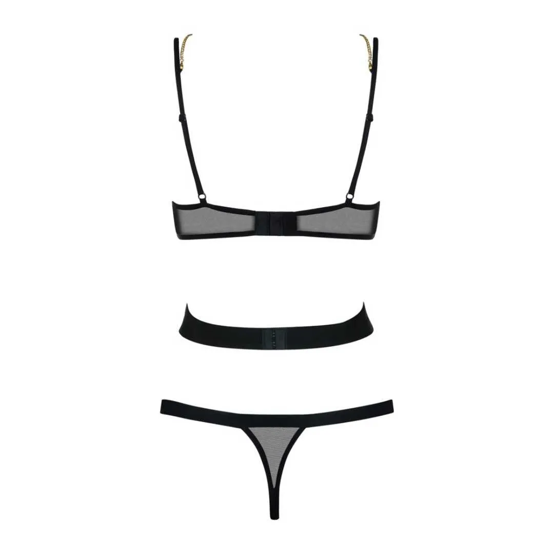 Body mit Riemen und goldfarbenen Ketten – Bild 5