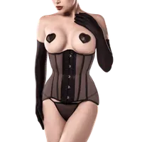 4tlg. Unterbrust-Corsagen Set schwarz 4tlg. Unterbrust-Corsagen Set schwarz