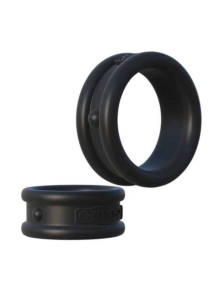 C-Ringz Max-Width Rings: Penisringe-Set, schwarz C-Ringz Max-Width Rings: Penisringe-Set, schwarz