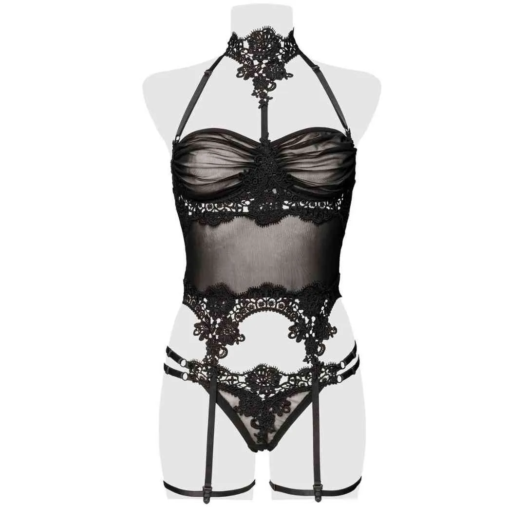 Straps-Set mit Häkelspitze und Slip – Bild 4