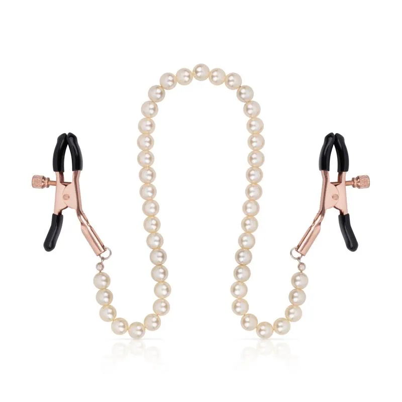 Rosy Gold - Pearls Nippelklemmen - Verstellbares Design – Bild 3