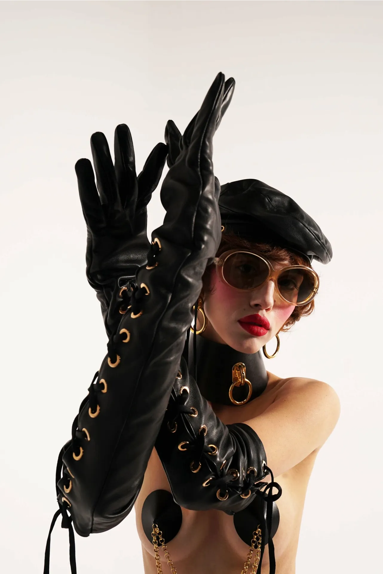 Elif Domanic - Lange Pouri Handschuhe Größe XS Elif Domanic - Lange Pouri Handschuhe Größe XS