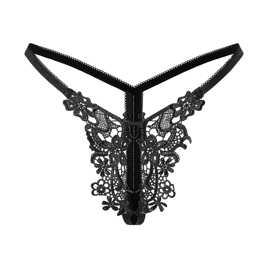 String mit Stickerei String mit Stickerei