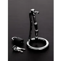 Triune The Humped Cock Trap: Edelstahl-Penisring mit Eichelplug Triune The Humped Cock Trap: Edelstahl-Penisring mit Eichelplug