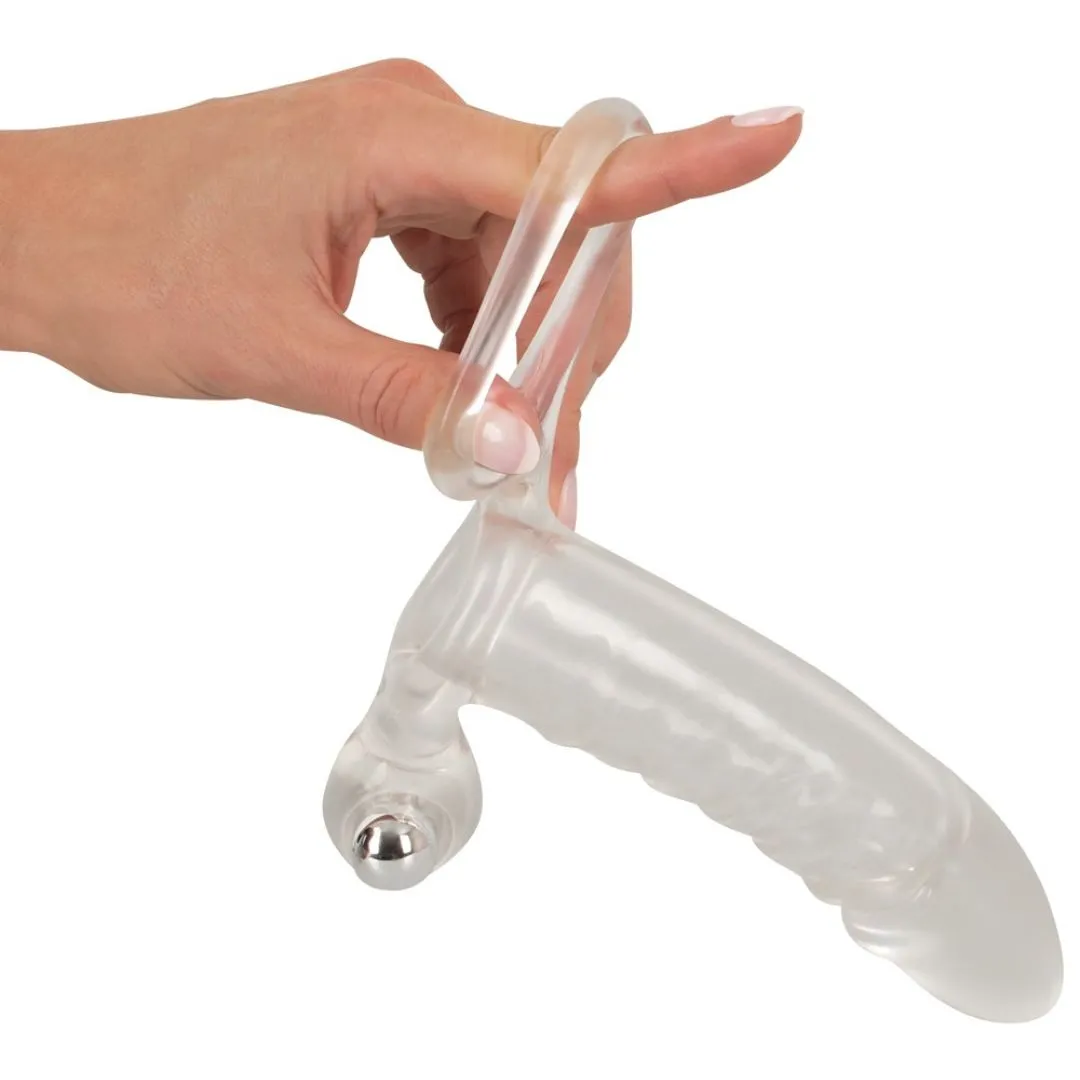Penishülle „Vibrating Sleeve“ mit Vibration und Hodenring – Bild 5