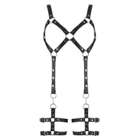 Harness aus Leder mit abnehmbaren Beinfesseln Harness aus Leder mit abnehmbaren Beinfesseln