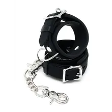 Silikon-Handfesseln (verschließbar), schwarz Silikon-Handfesseln (verschließbar), schwarz