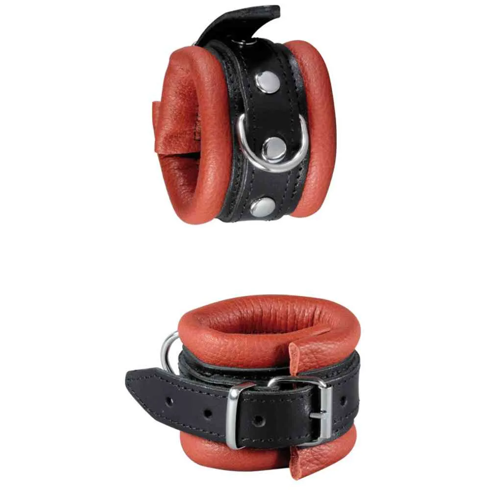 Leder-Handfessel mit D-Ringen Leder-Handfessel mit D-Ringen