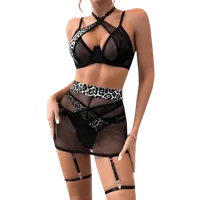 4tlg. Lingerie Set mit Leo 4tlg. Lingerie Set mit Leo