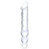 Glas - Double Ended Glass Dildo with Anal Beads Glas - Double Ended Glass Dildo with Anal Beads