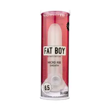 Perfect Fit Fat Boy Micro Rib Sheath 6.5: Penishülle, transparent Perfect Fit Fat Boy Micro Rib Sheath 6.5: Penishülle, transparent