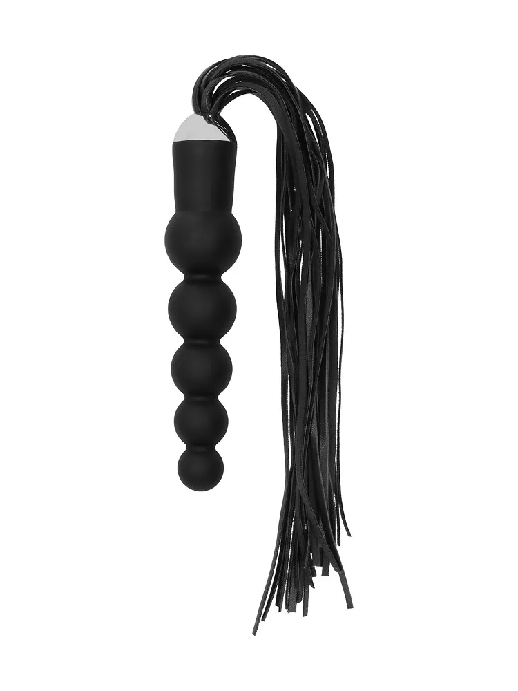 Ouch! Whip with Curved Dildo: Peitsche mit Dildogriff, schwarz Ouch! Whip with Curved Dildo: Peitsche mit Dildogriff, schwarz