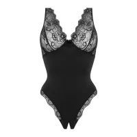 Christine – Pandora Body mit offenem Schritt – Schwarz Christine – Pandora Body mit offenem Schritt – Schwarz