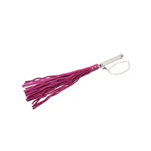 Leder-Peitsche, pink/silber Leder-Peitsche, pink/silber