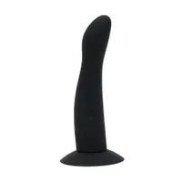 Silikon-Dildo (glatt) mit Saugfuß für Strap-On (16cm), schwarz Silikon-Dildo (glatt) mit Saugfuß für Strap-On (16cm), schwarz