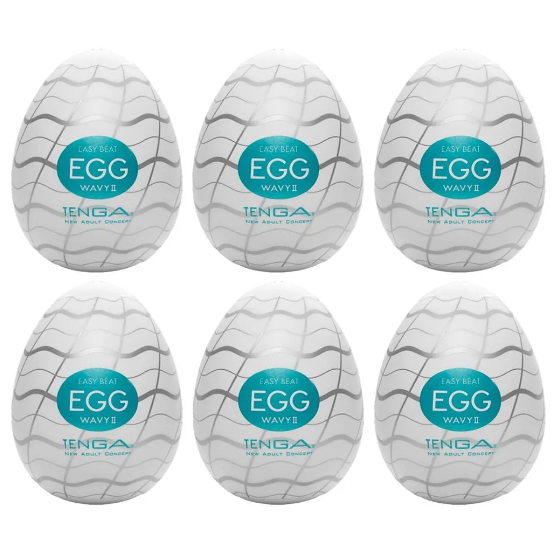 Tenga-Ei Masturbator „Egg Wavy II“ mit Wellen-Stimulationsstruktur Tenga-Ei Masturbator „Egg Wavy II“ mit Wellen-Stimulationsstruktur