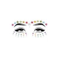 Schmucksticker Gesicht Sterne bunt Schmucksticker Gesicht Sterne bunt