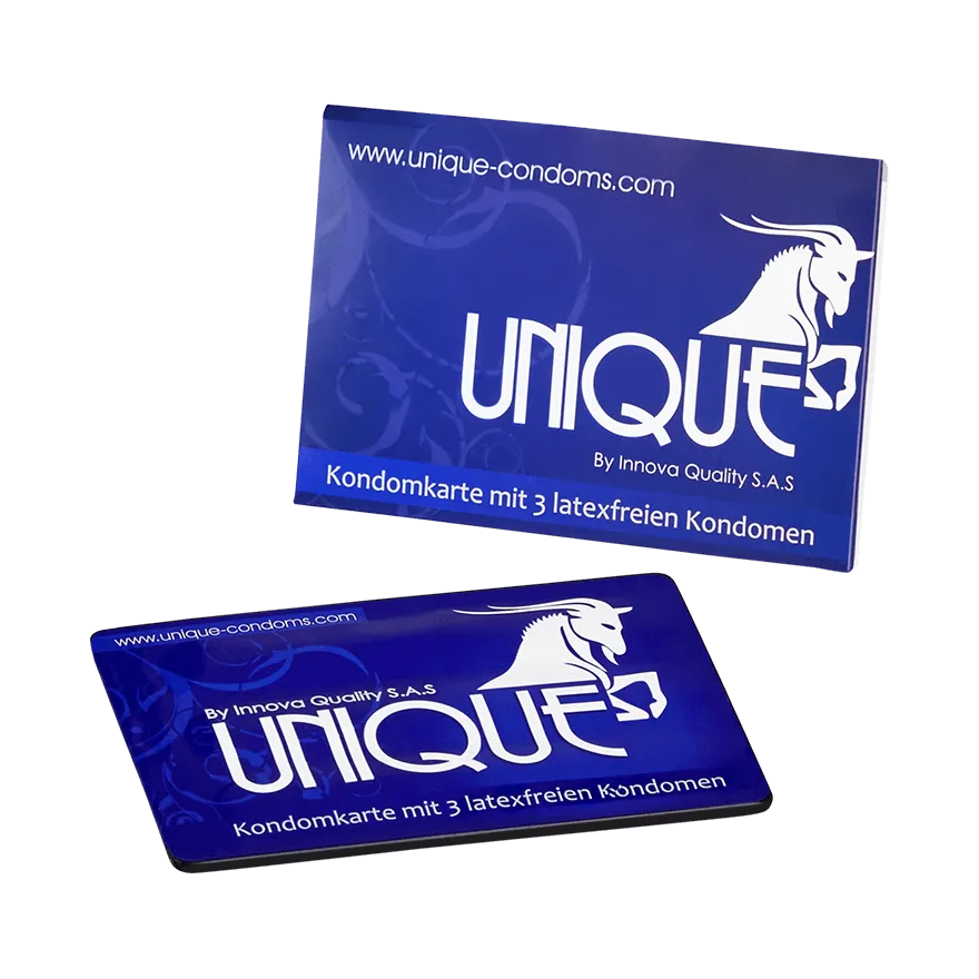 Unique Kondomkarte, 60 mm, 3 Stück Unique Kondomkarte, 60 mm, 3 Stück