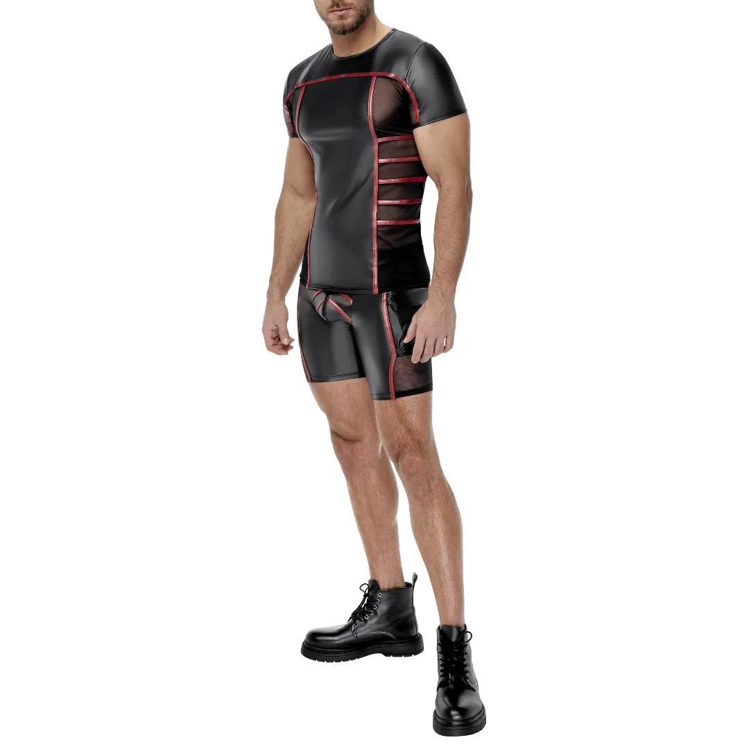 Shirt im 2-farbigen Mattlook mit Netzeinsätzen – Bild 4