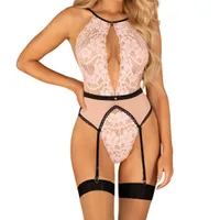 Stringbody „Lilines“ aus Spitze mit Strapsen Stringbody „Lilines“ aus Spitze mit Strapsen