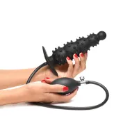 Master Series - Gerippter aufblasbarer Analdildo - Schwarz Master Series - Gerippter aufblasbarer Analdildo - Schwarz