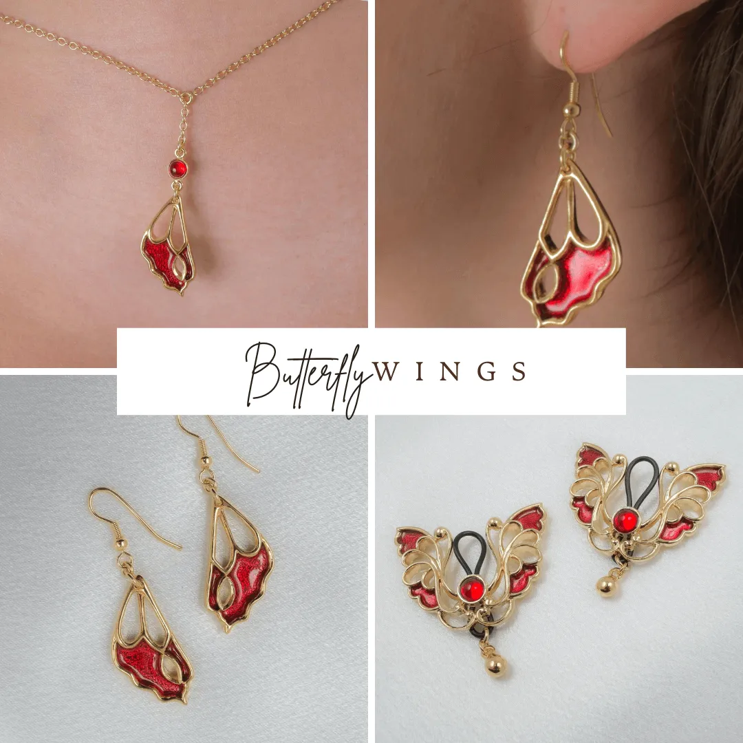 Sylvie Monthulé - Set 3 Schmetterlingsflügel | Gold Größe XL – Bild 2