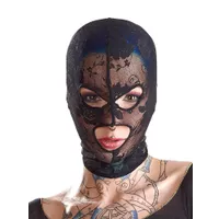 Bad Kitty Spitzenkopfmaske mit Augen-/Mundöffnung, schwarz Bad Kitty Spitzenkopfmaske mit Augen-/Mundöffnung, schwarz