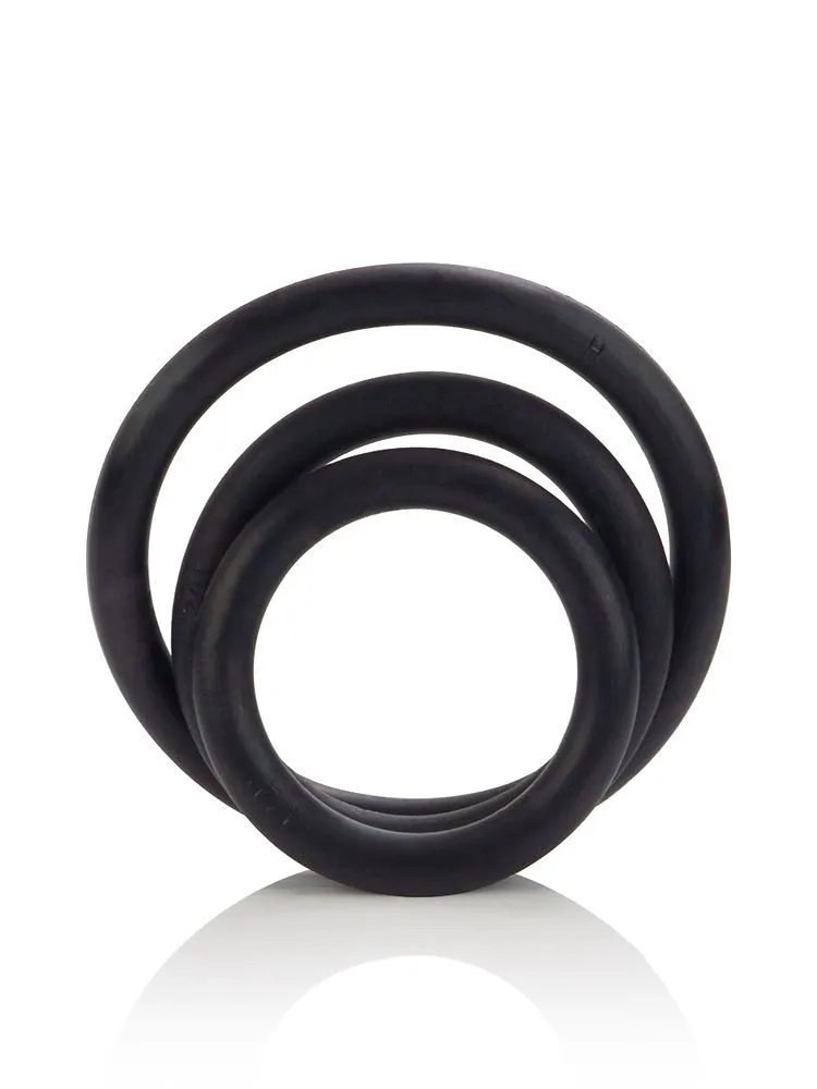 Rubber Ring Set: Penisringe-Set, schwarz Rubber Ring Set: Penisringe-Set, schwarz