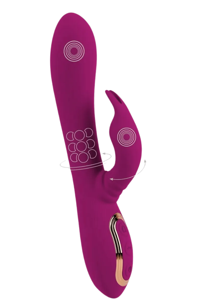 3-Funktionen Rabbit Vibrator - Ø 3,8 3-Funktionen Rabbit Vibrator - Ø 3,8