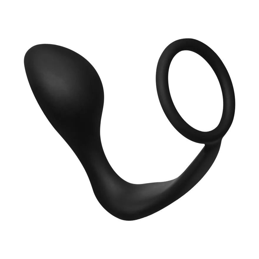 Analplug mit Hodenring, Silikon, 8 cm Analplug mit Hodenring, Silikon, 8 cm