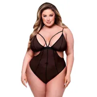 Baci - Sexy Crotchless Mesh Teddy Black Queen Baci - Sexy Crotchless Mesh Teddy Black Queen