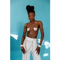 Elif Domanic - Lucita Harnisch aus Glasperlen Größe S Elif Domanic - Lucita Harnisch aus Glasperlen Größe S