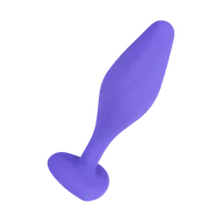 Schlanker Silikon-Analplug mit herzförmiger Basis, 10,5 cm Schlanker Silikon-Analplug mit herzförmiger Basis, 10,5 cm