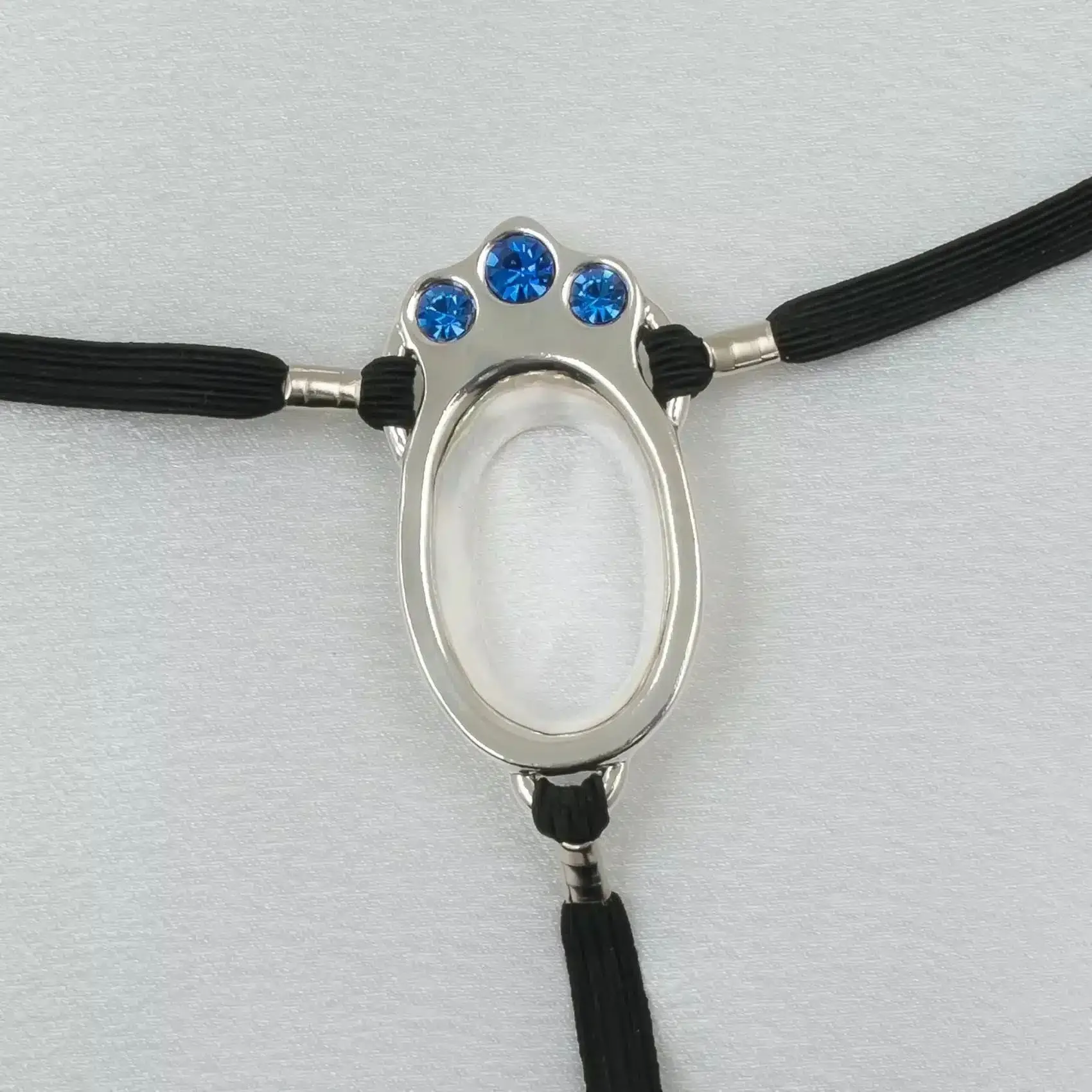 Sylvie Monthulé - Klitorisschmuck Blauer Kristall | Silber Größe 48 – Bild 2