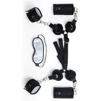 Fifty Shades of Grey: Hard Limits Bettfessel-Set, schwarz/silber Fifty Shades of Grey: Hard Limits Bettfessel-Set, schwarz/silber