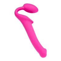 Vibrating Bendable Strap-On - Size M, 34 cm Vibrating Bendable Strap-On - Size M, 34 cm
