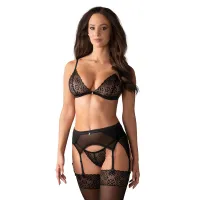 Obsessive - 3-teiliges BH-Set Shibu - schwarz Obsessive - 3-teiliges BH-Set Shibu - schwarz