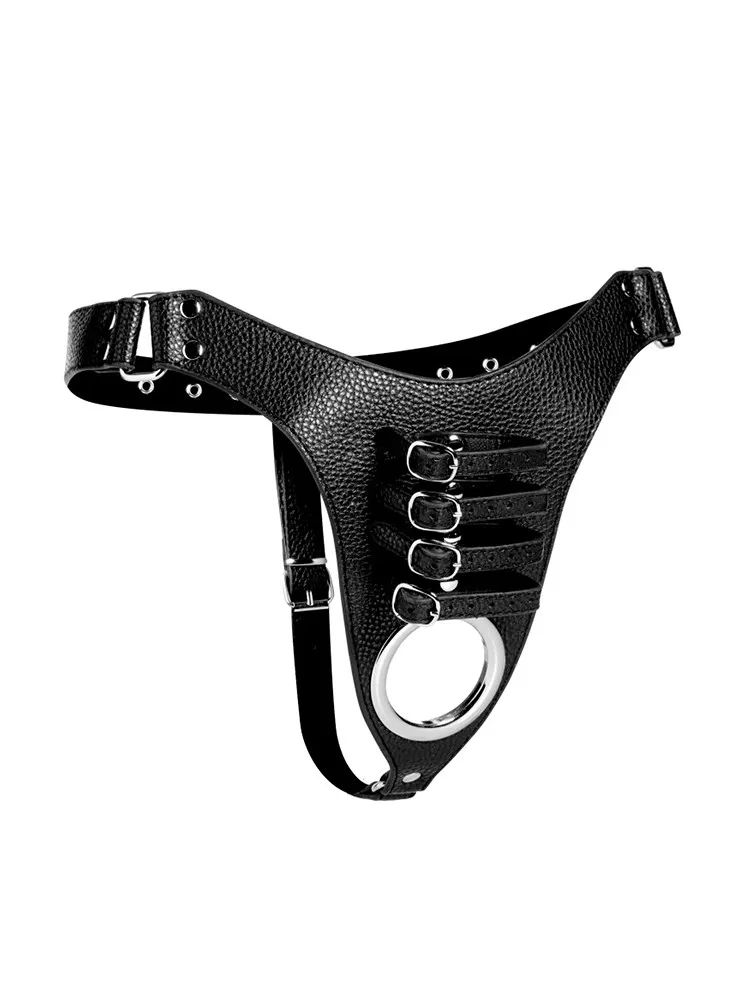 Strict Male Chastity Harness: Keuschheitsgürtel mit Peniskäfig, schwarz Strict Male Chastity Harness: Keuschheitsgürtel mit Peniskäfig, schwarz
