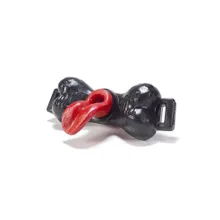 Milkbone Gag with Tongue Insert: Silikon-Knebel mit Zunge, schwarz/rot Milkbone Gag with Tongue Insert: Silikon-Knebel mit Zunge, schwarz/rot